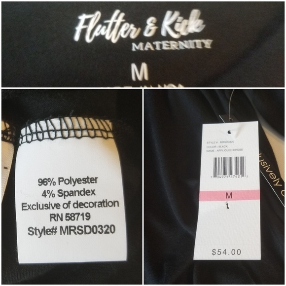 NEW! FLUTTER & KICK Maternity 2pc. Bundle Set Knit Dress & Jeans. - Picture 2 of 8